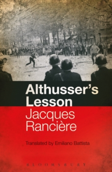 Althusser's Lesson, Paperback Book Althusser's Lesson, Paperback Book