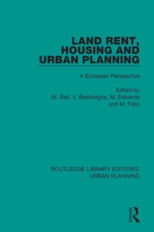 Land Rent, Housing and Urban Planning : A European Perspective