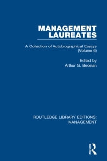 Management Laureates : A Collection of Autobiographical Essays (Volume 6)