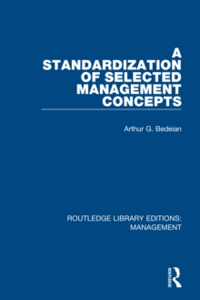 A Standardization of Selected Management Concepts