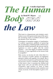 Human Body and the Law : A Medico-legal Study