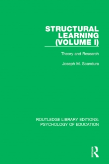 Structural Learning (Volume 1) : Theory and Research