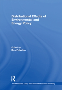 Distributional Effects of Environmental and Energy Policy