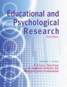 Educational and Psychological Research : A Cross-Section of Journal Articles for Analysis and Evaluation