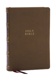 KJV Holy Bible: Compact Bible with 43,000 Center-Column Cross References, Brown Leathersoft, Red Letter, Comfort Print (Thumb Indexing): King James Version