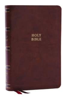 NKJV, Single-Column Reference Bible, Verse-by-verse, Brown Leathersoft, Red Letter, Comfort Print