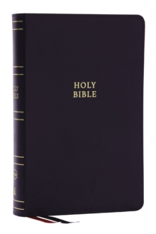 NKJV, Single-Column Reference Bible, Verse-by-verse, Black Bonded Leather, Red Letter, Comfort Print