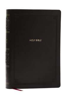 NKJV Giant Print End-of-Verse Reference Bible, Black Leathersoft, Red Letter, Comfort Print (Thumb Indexed) : Holy Bible