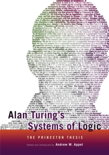 Alan Turing's Systems of Logic : The Princeton Thesis