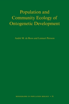 Population and Community Ecology of Ontogenetic Development