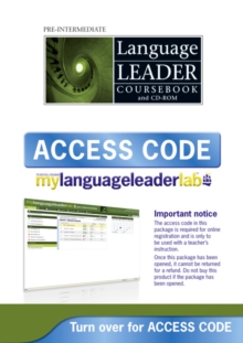 Language Leader Pre-Intermediate MyLab and Access Card, Digital product license key Book Language Leader Pre-Intermediate MyLab and Access Card, Digital product license key Book