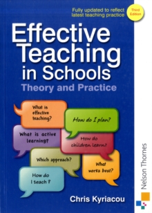 Effective Teaching in Schools Theory and Practice, Paperback Book Effective Teaching in Schools Theory and Practice, Paperback Book