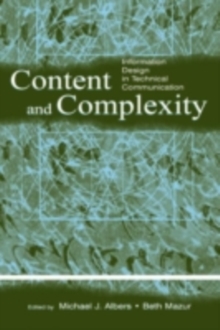 Content and Complexity : information Design in Technical Communication