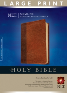 Slimline Center Column Reference Bible-NLT-Large Print, Leather / fine binding Book Slimline Center Column Reference Bible-NLT-Large Print, Leather / fine binding Book