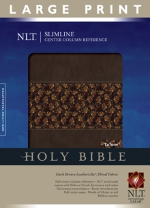 Slimline Reference Bible-NLT-Large Print Center Column Reference, Leather / fine binding Book Slimline Reference Bible-NLT-Large Print Center Column Reference, Leather / fine binding Book