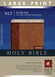 Slimline Center Column Reference Bible-NLT-Large Print Compact, Leather / fine binding Book Slimline Center Column Reference Bible-NLT-Large Print Compact, Leather / fine binding Book