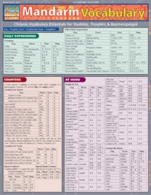 Mandarin Vocabulary, Fold-out book or chart Book Mandarin Vocabulary, Fold-out book or chart Book