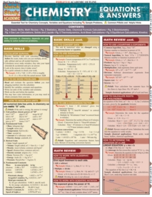 Chemistry Equations & Answers : a QuickStudy Reference Guide