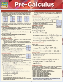 Pre-Calculus, Fold-out book or chart Book Pre-Calculus, Fold-out book or chart Book