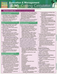 Evaluation & Management (E&M) Coding Calculator : QuickStudy Reference Guide