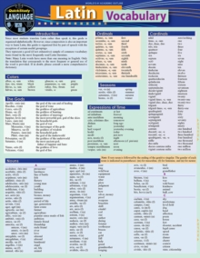 Latin Vocabulary : a QuickStudy Laminated Reference Guide