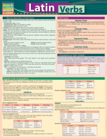 Latin Verbs : QuickStudy Laminated Reference Guide