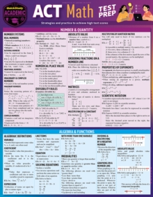 ACT Math Test Prep : a QuickStudy Reference Guide