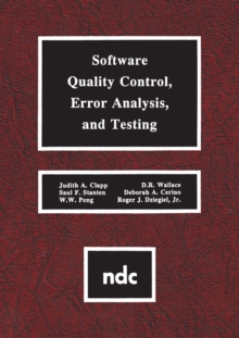 Software Quality Control, Error, Analysis