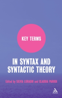 Key Terms in Syntax and Syntactic Theory