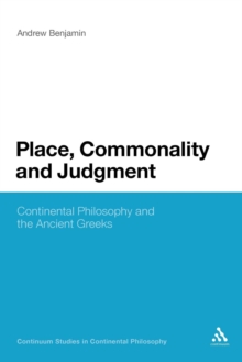 Place, Commonality and Judgment, Paperback / softback Book Place, Commonality and Judgment, Paperback / softback Book