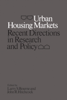 Urban Housing Markets : Recent Directions in Research and Policy