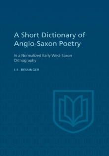 A Short Dictionary of Anglo-Saxon Poetry