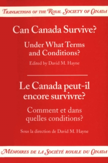 Can Canada Survive? : Under What Terms and Conditions?