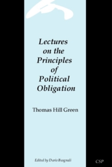 None Lectures on the Principles of Political Obligation