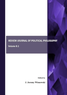 None Review Journal of Political Philosophy, Volume 8.1