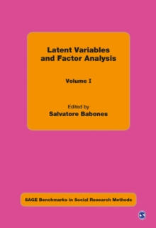 Latent Variables and Factor Analysis, Hardback Book Latent Variables and Factor Analysis, Hardback Book