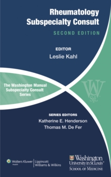 The Washington Manual of Rheumatology Subspecialty Consult, Paperback / softback Book The Washington Manual of Rheumatology Subspecialty Consult, Paperback / softback Book