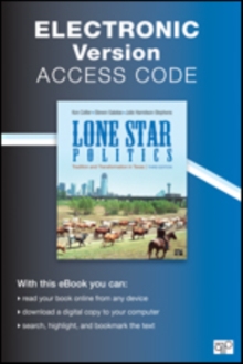 Lone Star Politics Electronic Version : Tradition and Transformation in Texas, Digital product license key Book Lone Star Politics Electronic Version : Tradition and Transformation in Texas, Digital product license key Book