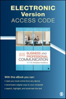 Business and Professional Communication Electronic Version : KEYS for Workplace Excellence, Digital product license key Book Business and Professional Communication Electronic Version : KEYS for Workplace Excellence, Digital product license key Book