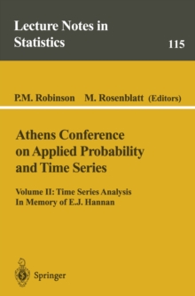 Athens Conference on Applied Probability and Time Series Analysis : Volume II: Time Series Analysis In Memory of E.J. Hannan