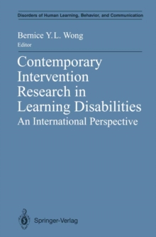 Contemporary Intervention Research in Learning Disabilities : An International Perspective