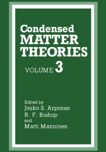 Condensed Matter Theories