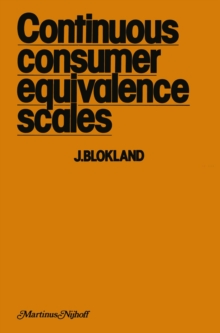 Continuous Consumer Equivalence Scales : Item-specific effects of age and sex of household members in the budget allocation model