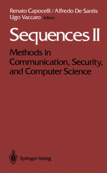 Sequences II : Methods in Communication, Security, and Computer Science