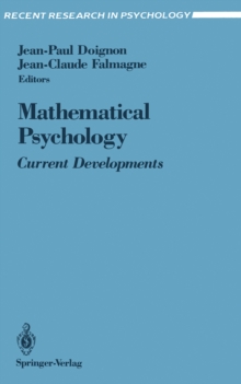 Mathematical Psychology : Current Developments