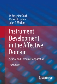 Instrument Development in the Affective Domain : School and Corporate Applications