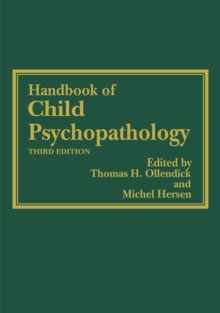 Handbook of Child Psychopathology