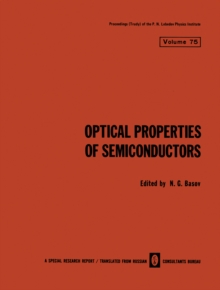 Optical Properties of Semiconductors