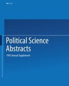 Political Science Abstracts : 1992 Annual Supplement