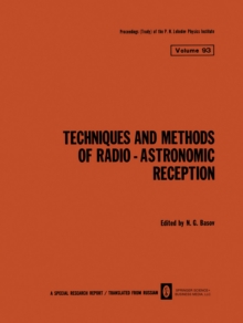 Techniques and Methods of Radio-Astronomic Reception